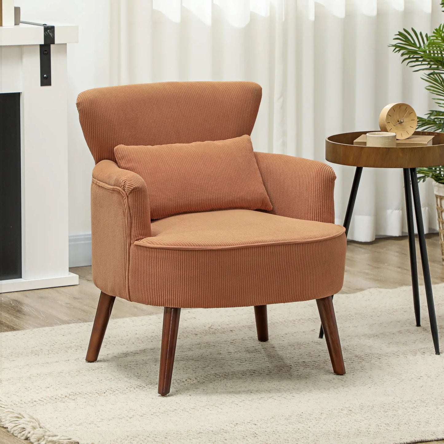 Modern Accent Chair Orange