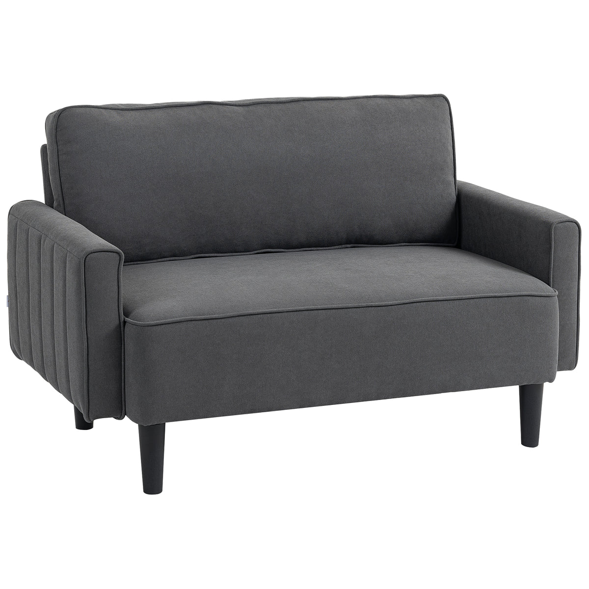 Linen Loveseat with Thick Padding