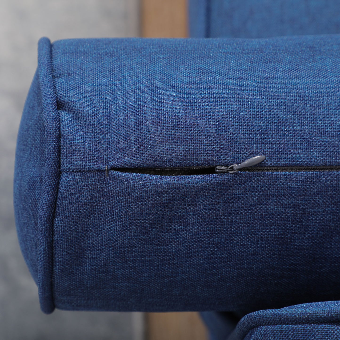 HOMCOM Mid-Century Velvet Fabric Small Sofa Couch, Button-Tufted Back, Wood Legs