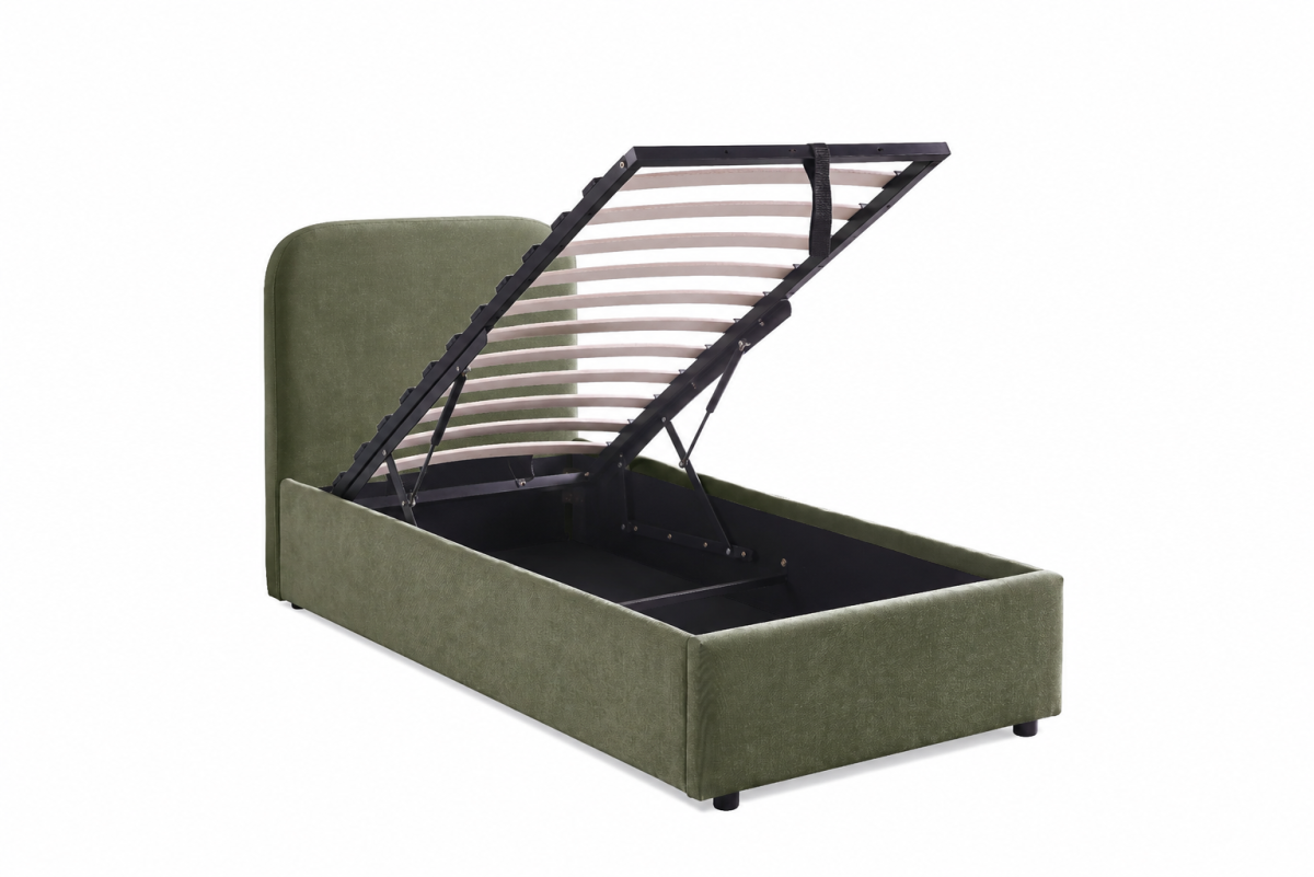 Upholstered Solid Wood Platform Storage Bed