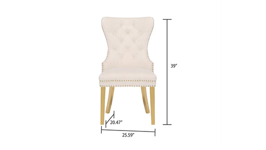 Simone Gold Velvet Dining Chair with Gold Legs