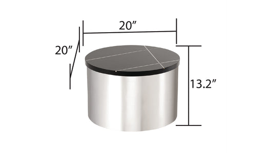 Modern Silver 3-Piece Circular Coffee and End Table Set
