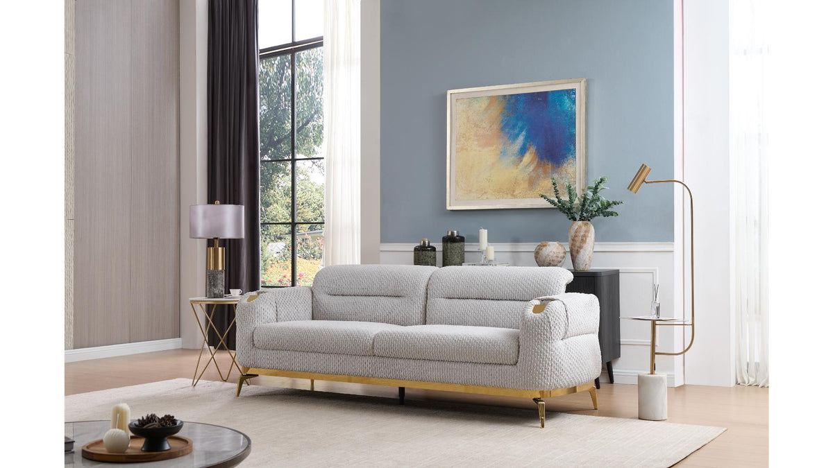 Zoella Fabric Sofa, Loveseat & Chair Set