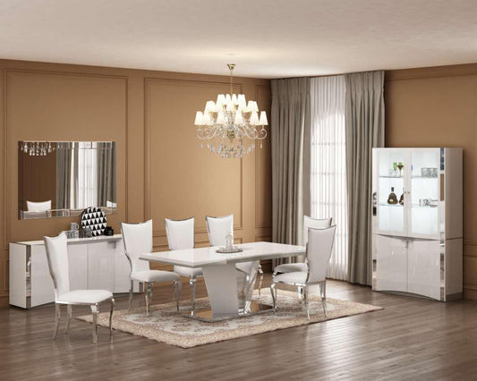 Milena Marble-Look 7-Piece Dining Set