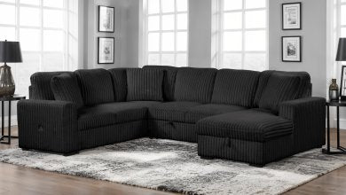 L2045 Relieve Modern Sectional Sleeper Sofa with Storage Chaise