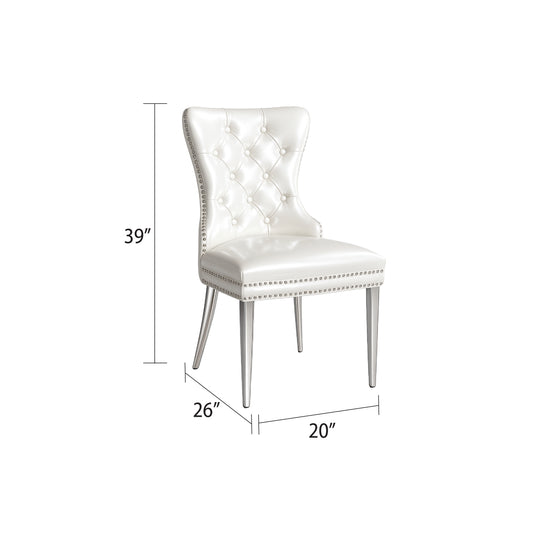 Ericka Velvet Dining Chair with Chrome Legs