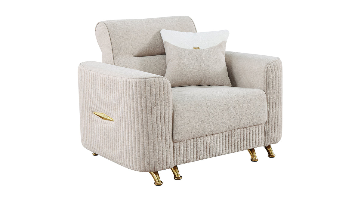 Blairmont Velvet Sofa, Loveseat & Chair Set