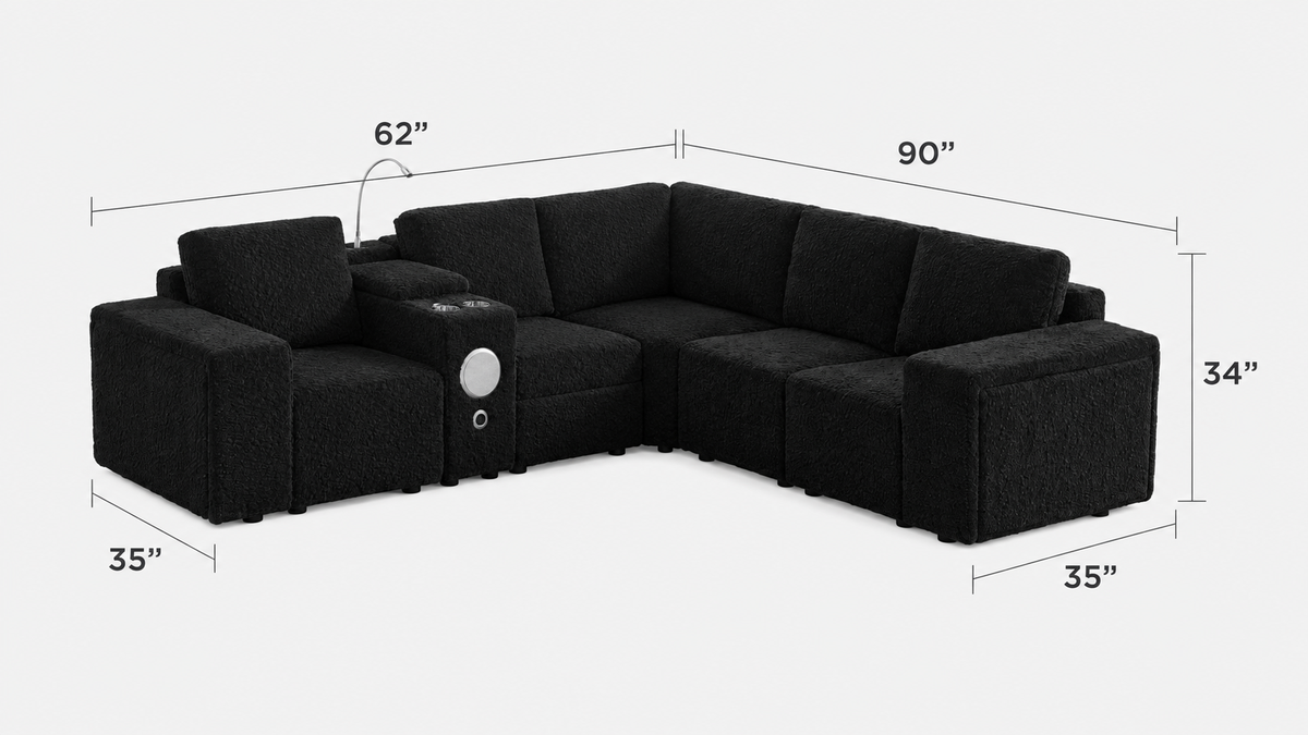 Milford Fabric Sleeper Sectional Sofa