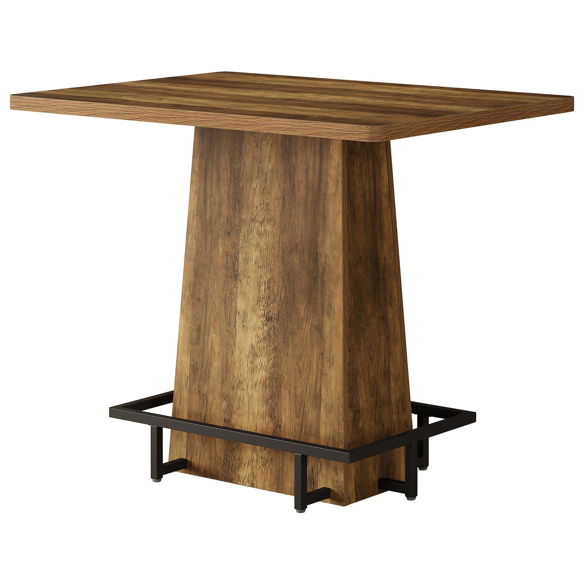 47" Bar Table, Rustic Industrial Pub Table with Footrest for Kitchen Bar Restaurant