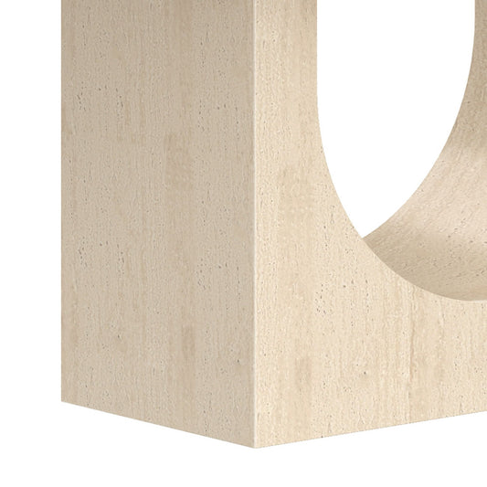 Concrete Rectangular Dining Table, 71" in Travertine