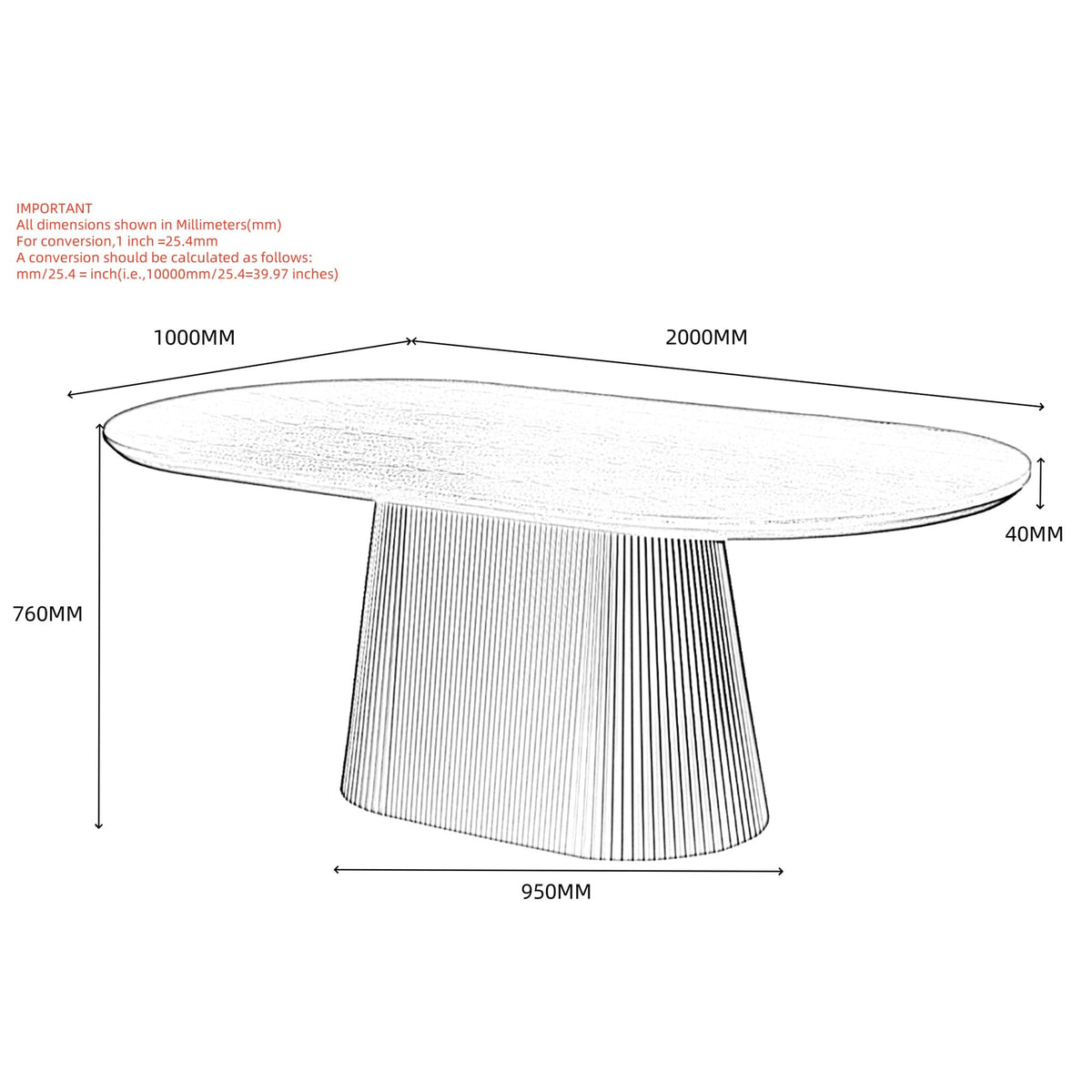 Wood Oval Dining Table, 79" in Black