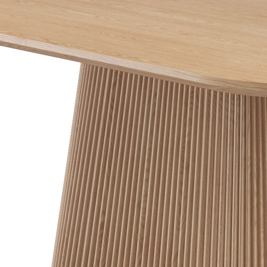 Wood Oval Dining Table, 79" in Natural