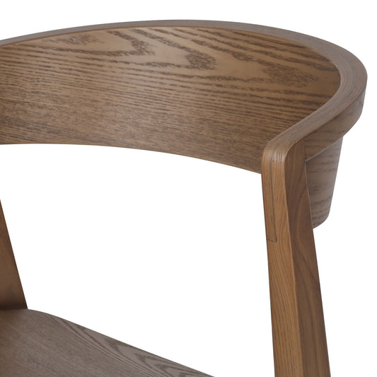Mid-Century Solid Wood Dining Chair, Set of 2 in Walnut