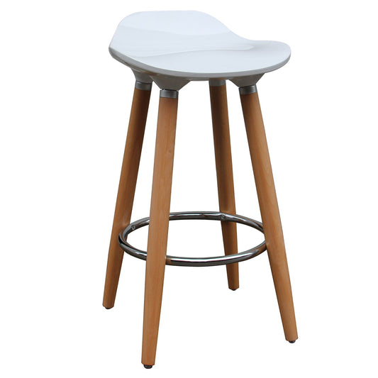 Moulded 26" Counter Stool, Set of 2 in White and Natural