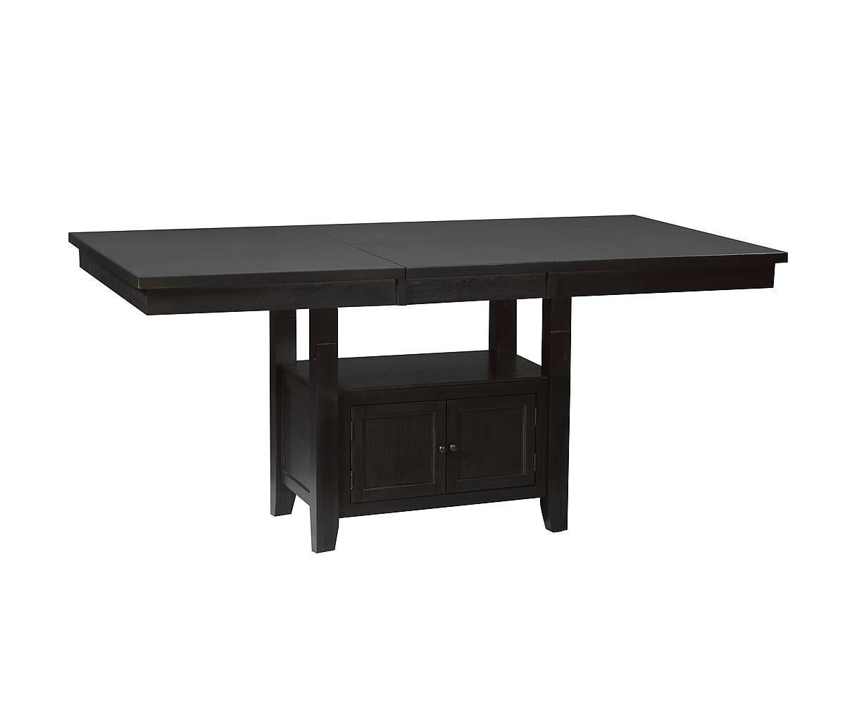 Modern Solid Wood Pub Dining Table Set with Butterfly Leaf and Bench