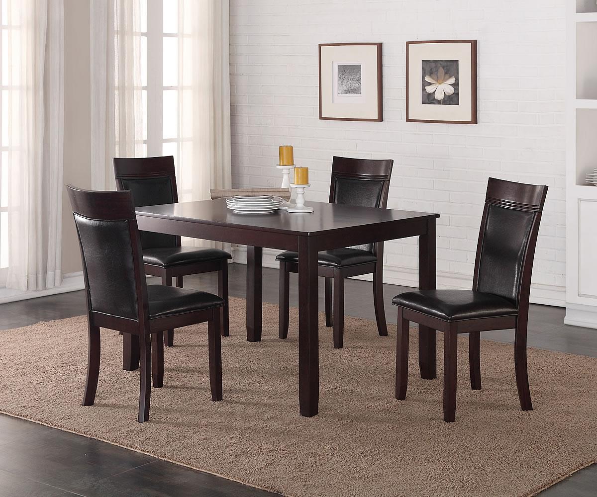 Elegant Solid Wood Dining Table - Durable Espresso Finish for Modern Homes