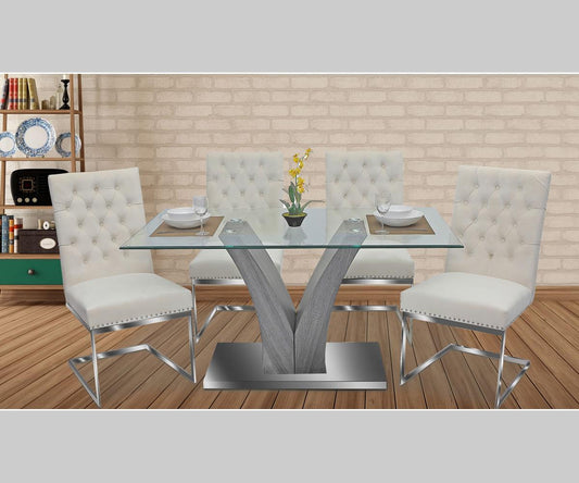Megan Velvet Dining Chairs, Set of 2 – Beige