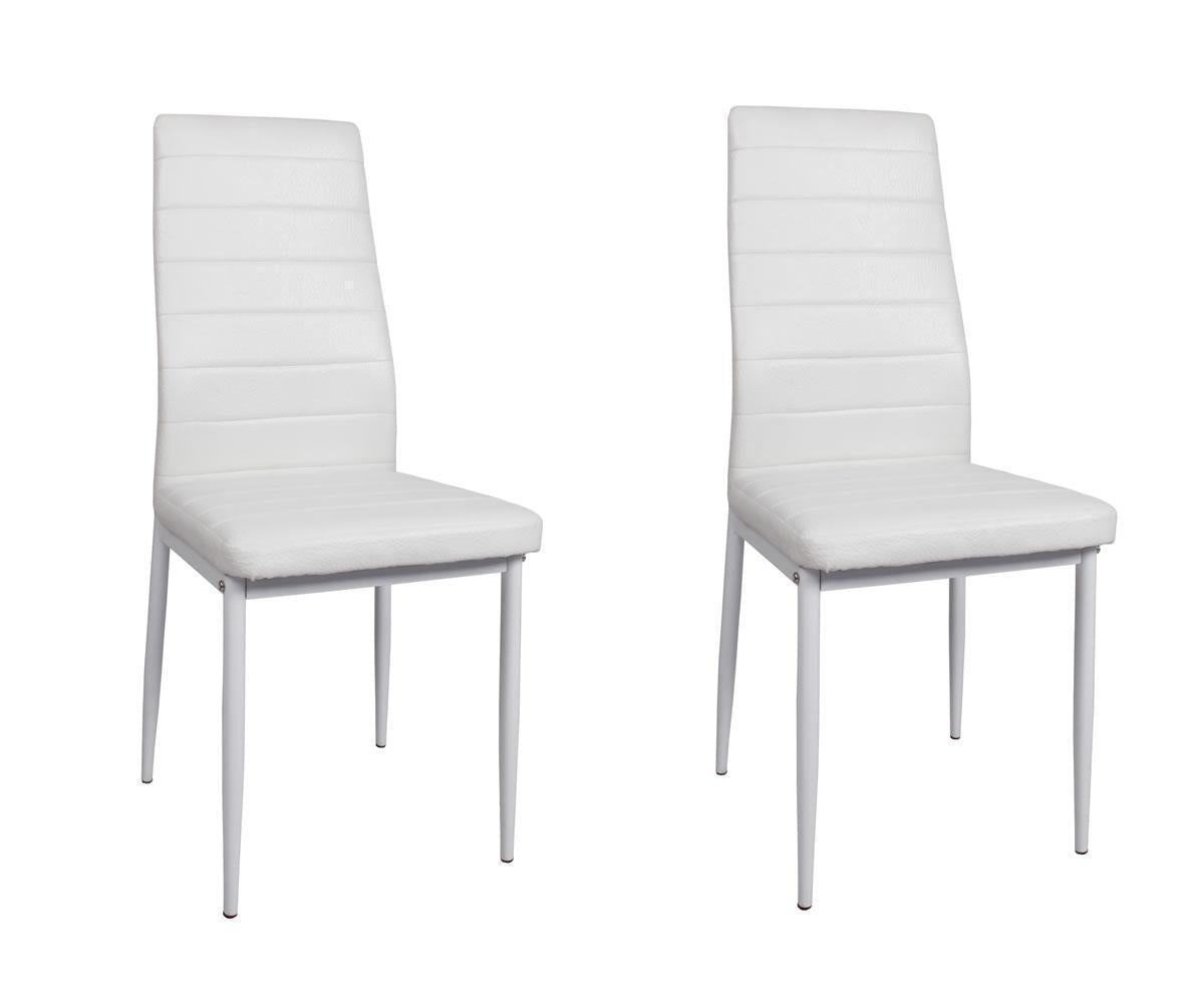 Stylish White PU Dining Chairs (Set of 4) for Modern Homes