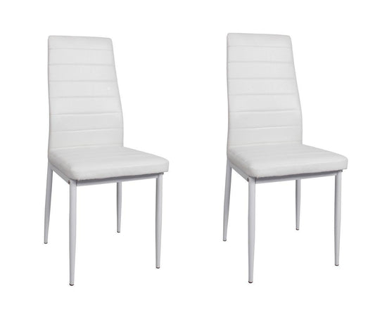 Stylish White PU Dining Chairs (Set of 4) for Modern Homes
