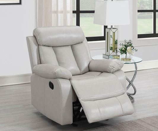 Merrion Beige Recliner Sofa Set: Premium Air Leather, Cupholders, Max Comfort