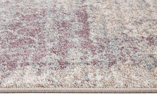 Distressed Jute Area Rug – White/Beige/Blue