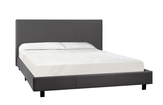 Modern Grey Full Bed Frame with CertiPur Foam Bonnell Coil Mattress
