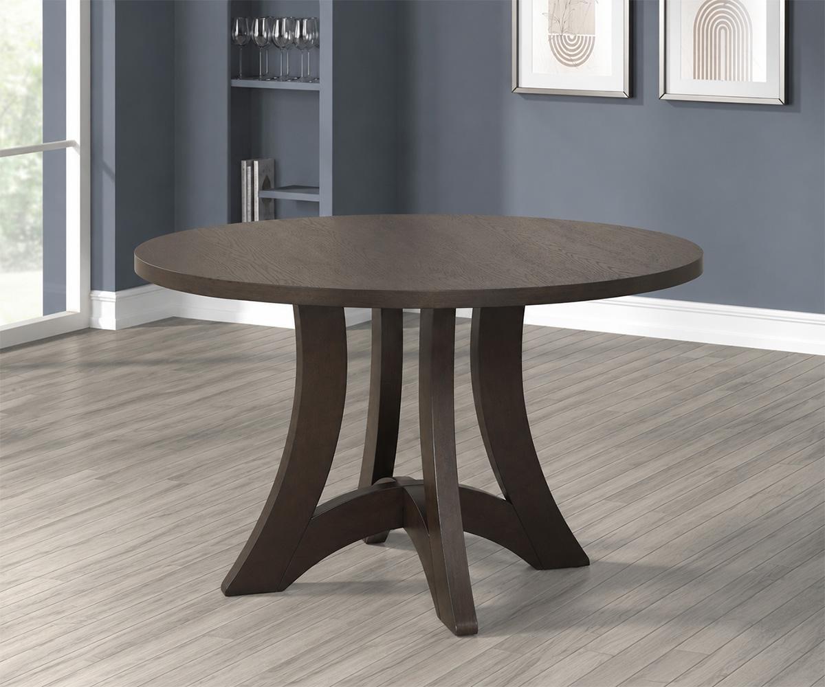 Seren Brown Solid Wood Round Dining Set DRT8637