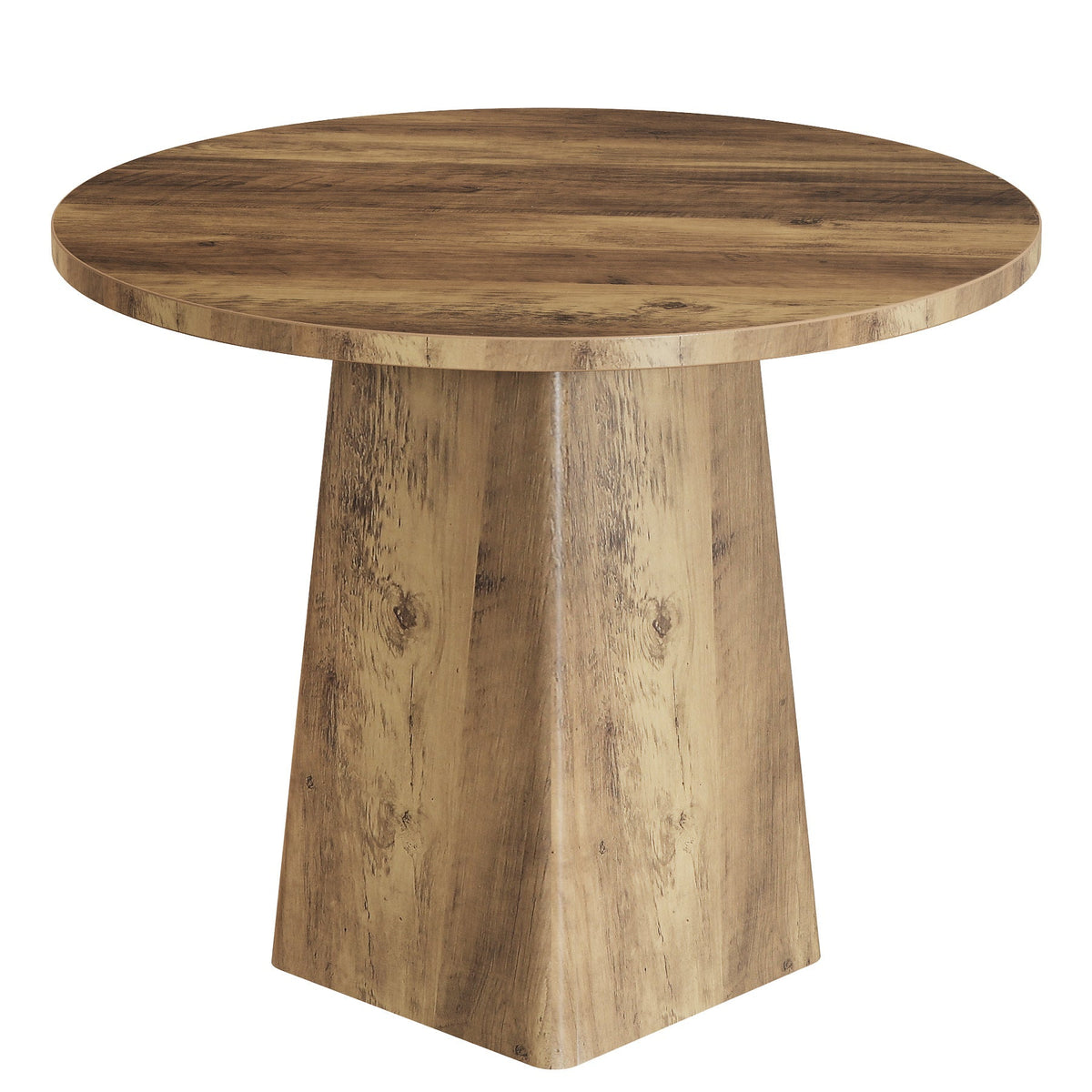 31.5" Round Dining Room, Farmhouse Kitchen Dinner Table with Square Base