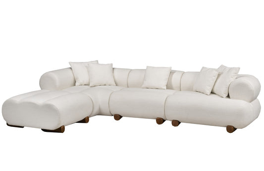 Curved Solid Wood Sectional