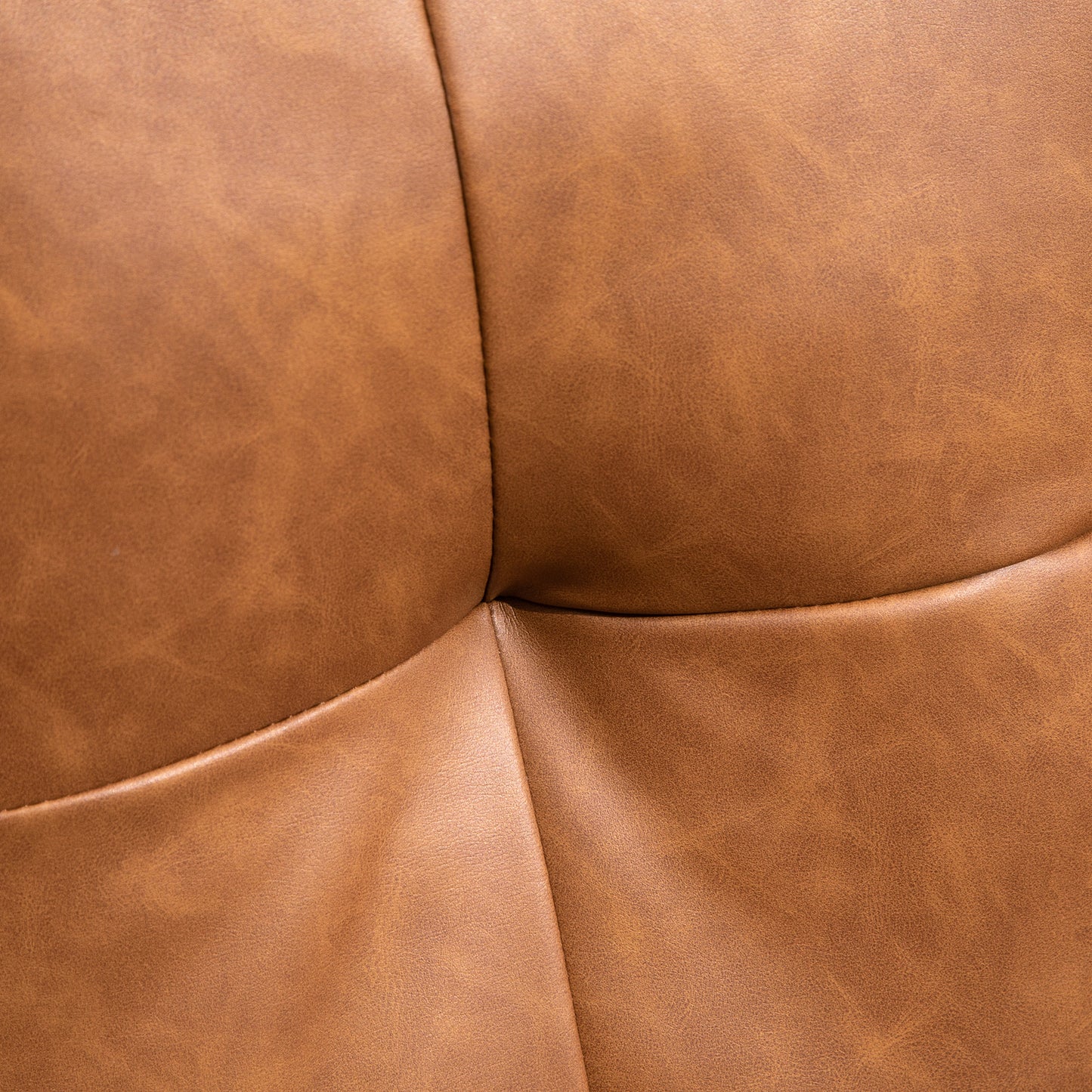HOMCOM 2-Seater Brown PU Leather Loveseat Sofa, Tufted Back, Metal Frame