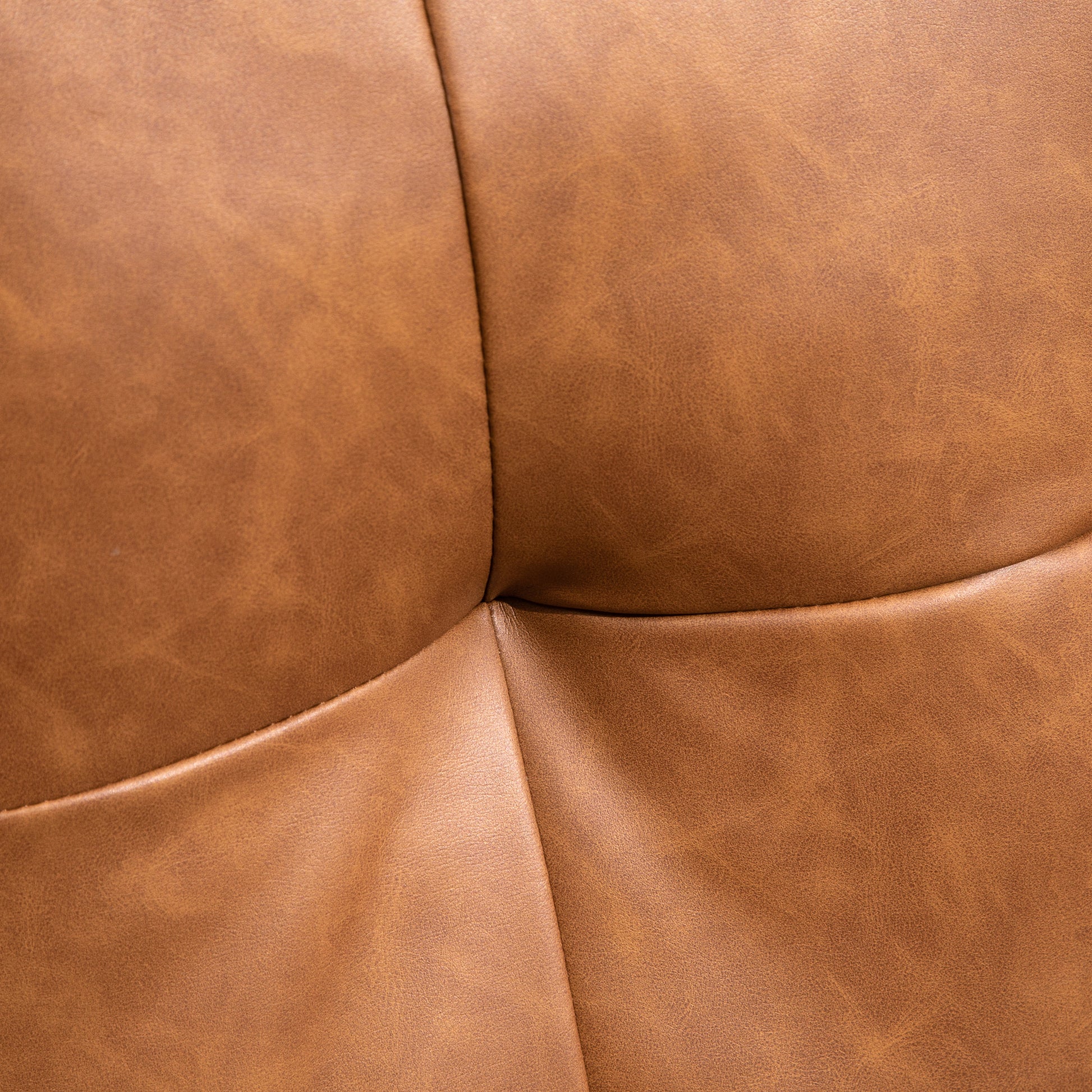 HOMCOM 2-Seater Brown PU Leather Loveseat Sofa, Tufted Back, Metal Frame