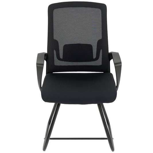 Ergonomic Mesh Office Chair No Wheels Lumbar Support Fixed Base