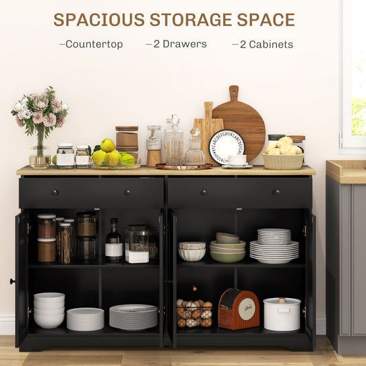 Buffet Cabinet with Storage Drawers – 55"W x 34"H