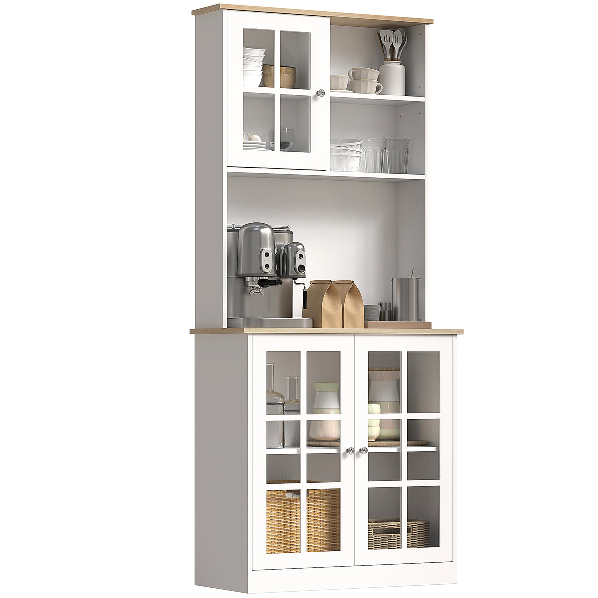 Kitchen Buffet with Hutch – 32"W x 72"H