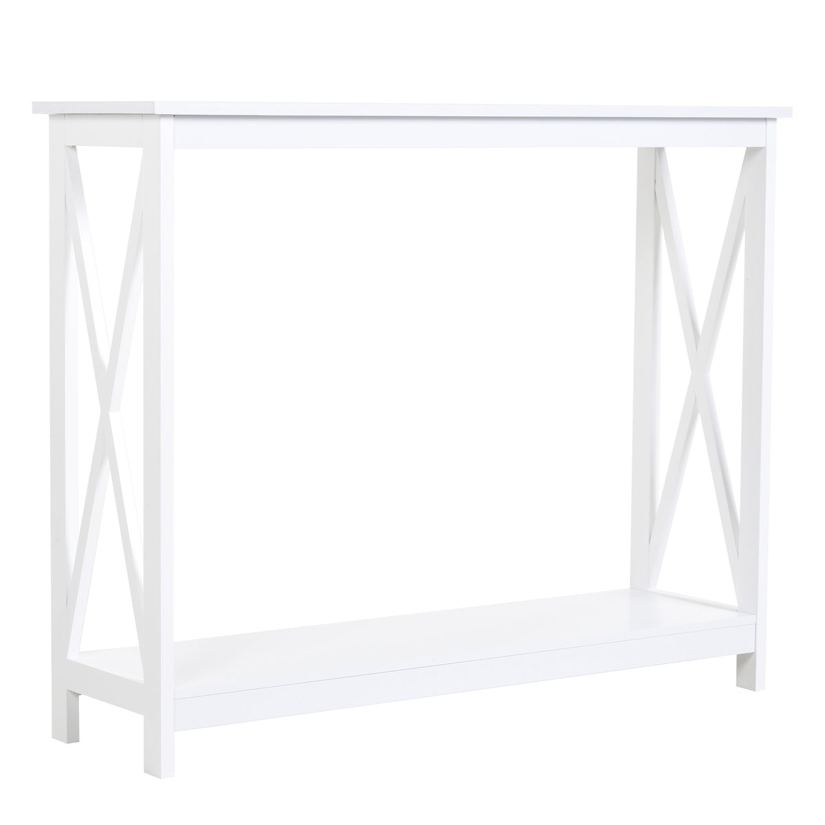 40" 2-Tier X-Design Console Table