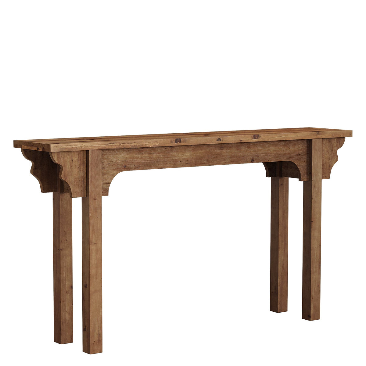 63" Solid Wood Console Table, Farmhouse Entryway Table Sofa Table for Hallway