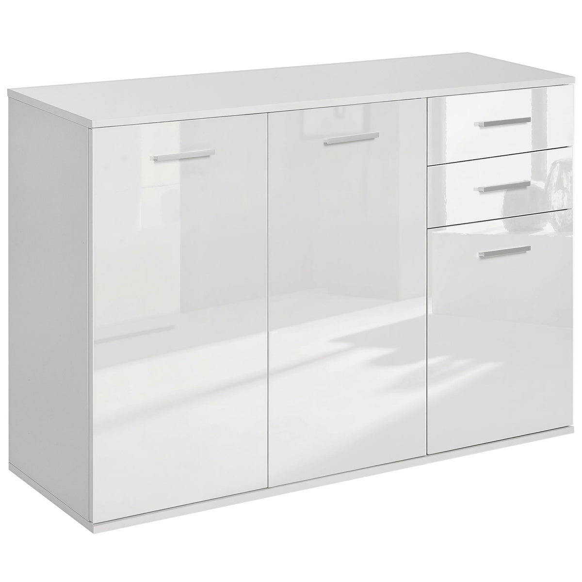 42" High Gloss Sideboard with 2 Drawers