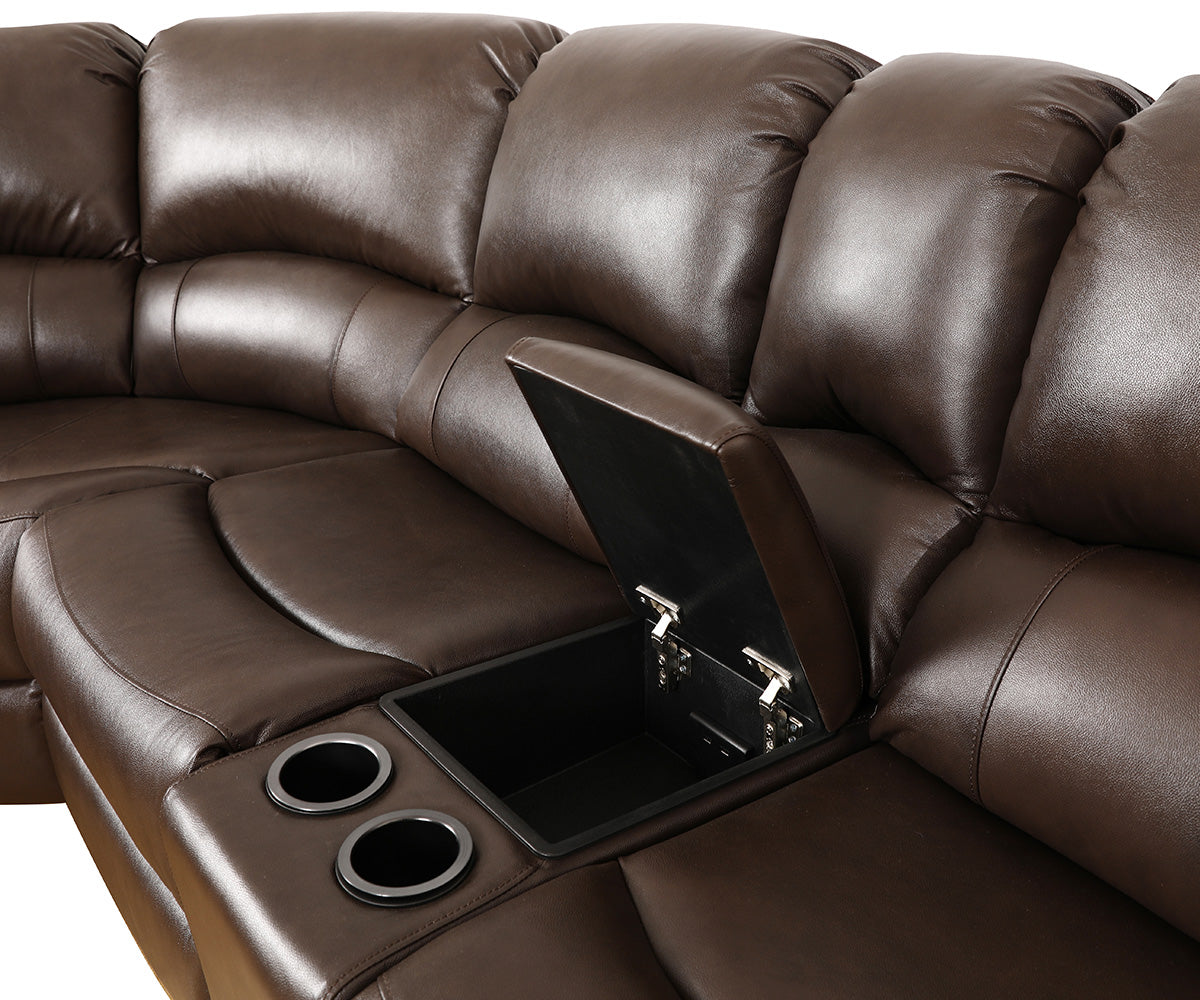 Maxim Sectional Chocolate Brown