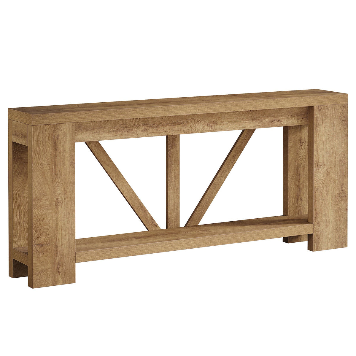 70.8" Console Table, 2-Tier Long Sofa Table Hallway Table