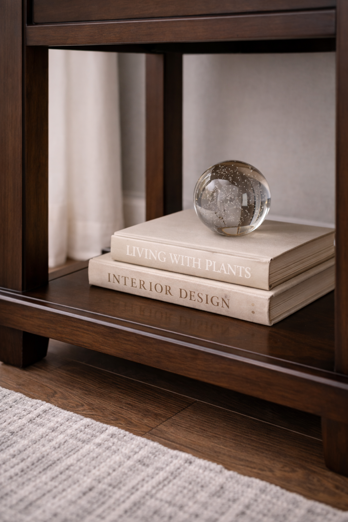 Solid Wood End Table – Espresso