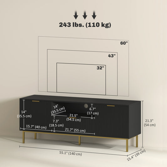 Modern TV Console for TVs up to 60 Inch – 55" Wide