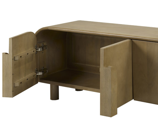 Mango Wood 63'' TV Stand – Natural Oak