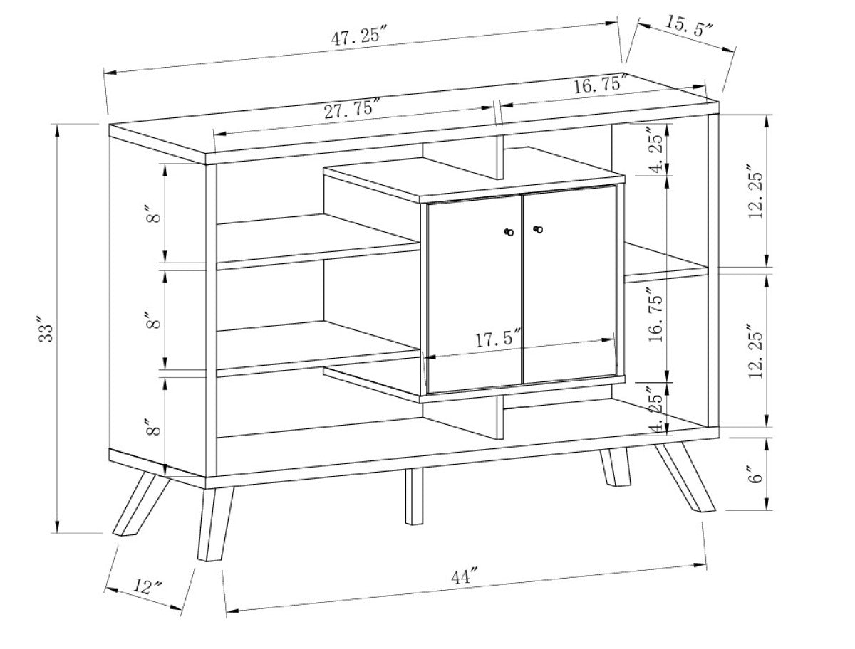 Mid-Century Buffet/Server – White Oak