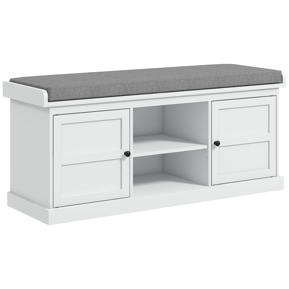 Shoe Storage Bench with Cushioned Seat – 41"W x 19"H