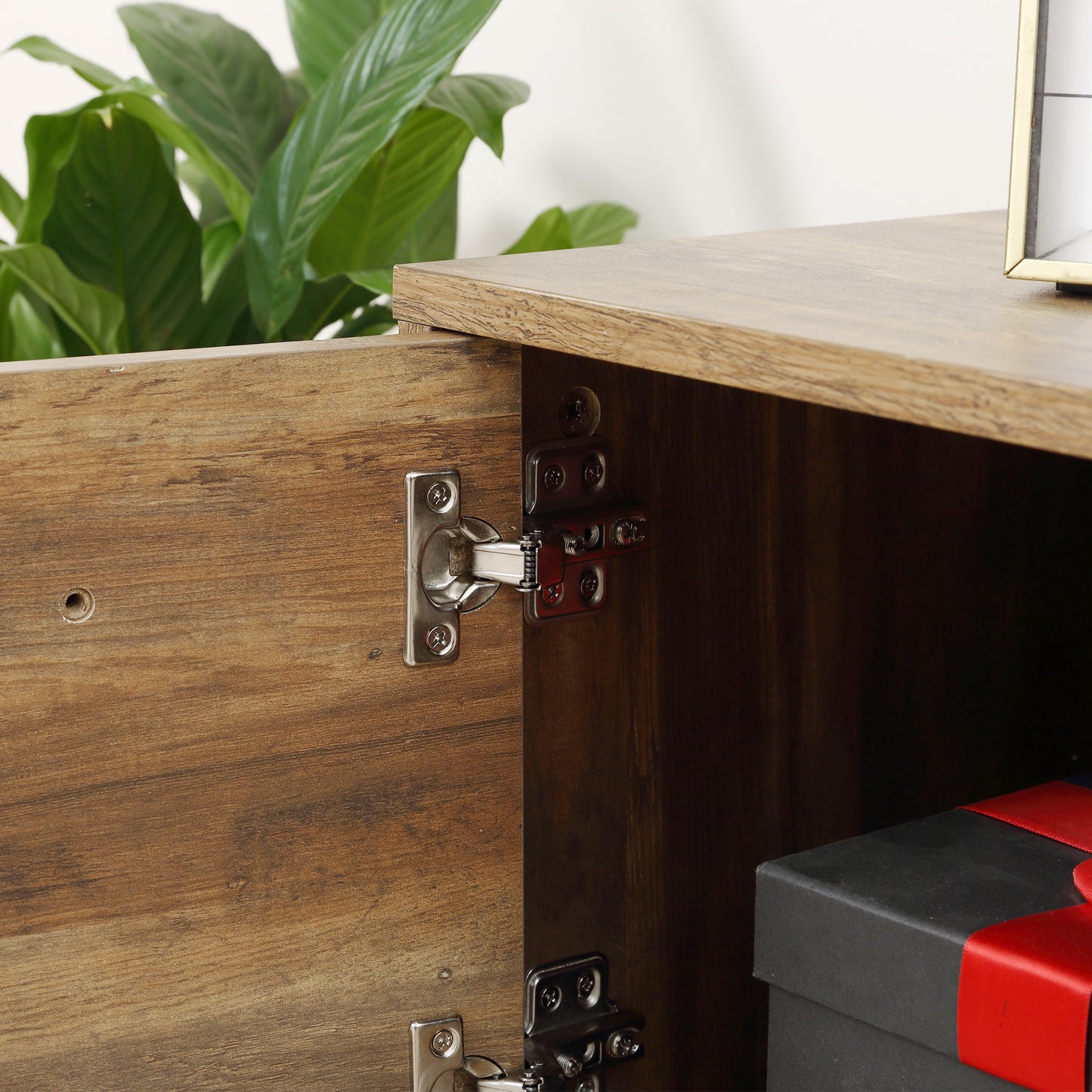 HOMCOM Modern 50-inch TV Stand with Door, Drawers, Open Storage