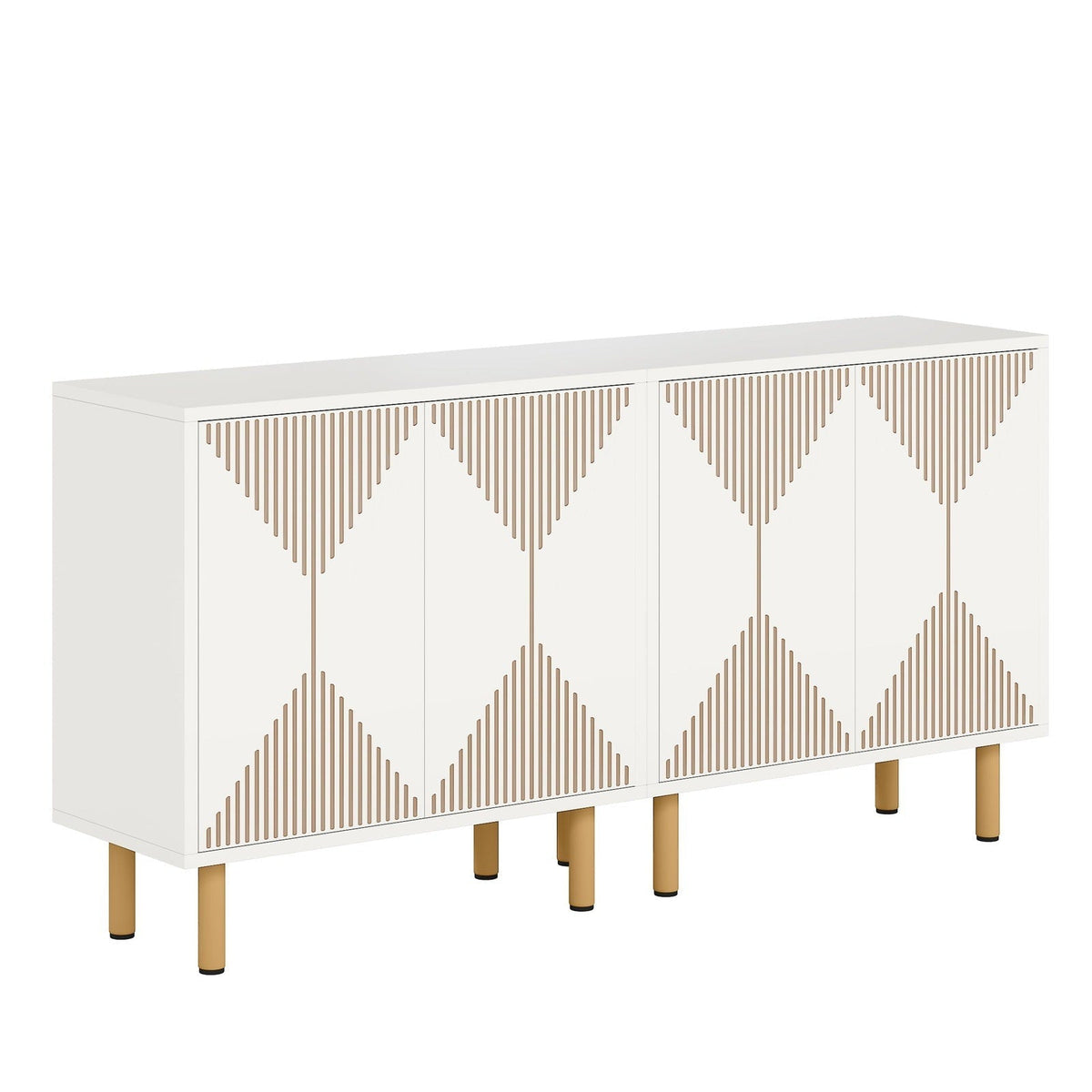 Modern Sideboard Buffet, 59" Wood Storage Cabinet with Doors