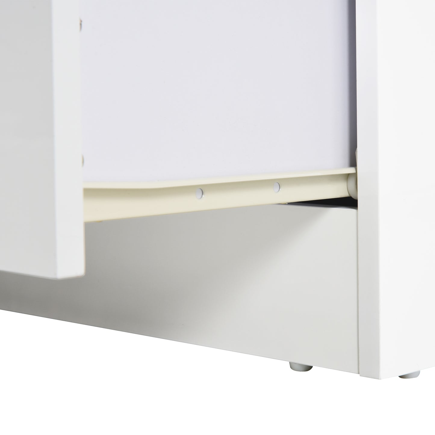 Modern 71-inch High Gloss White LED TV Stand Entertainment Storage Cabinet with Drawers