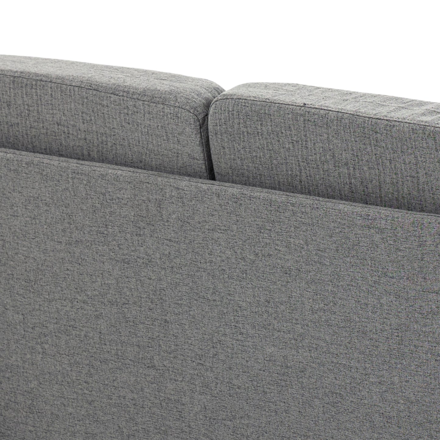 HOMCOM 55-inch Grey Upholstered Loveseat Sofa with Armrests, Sturdy Wood Legs
