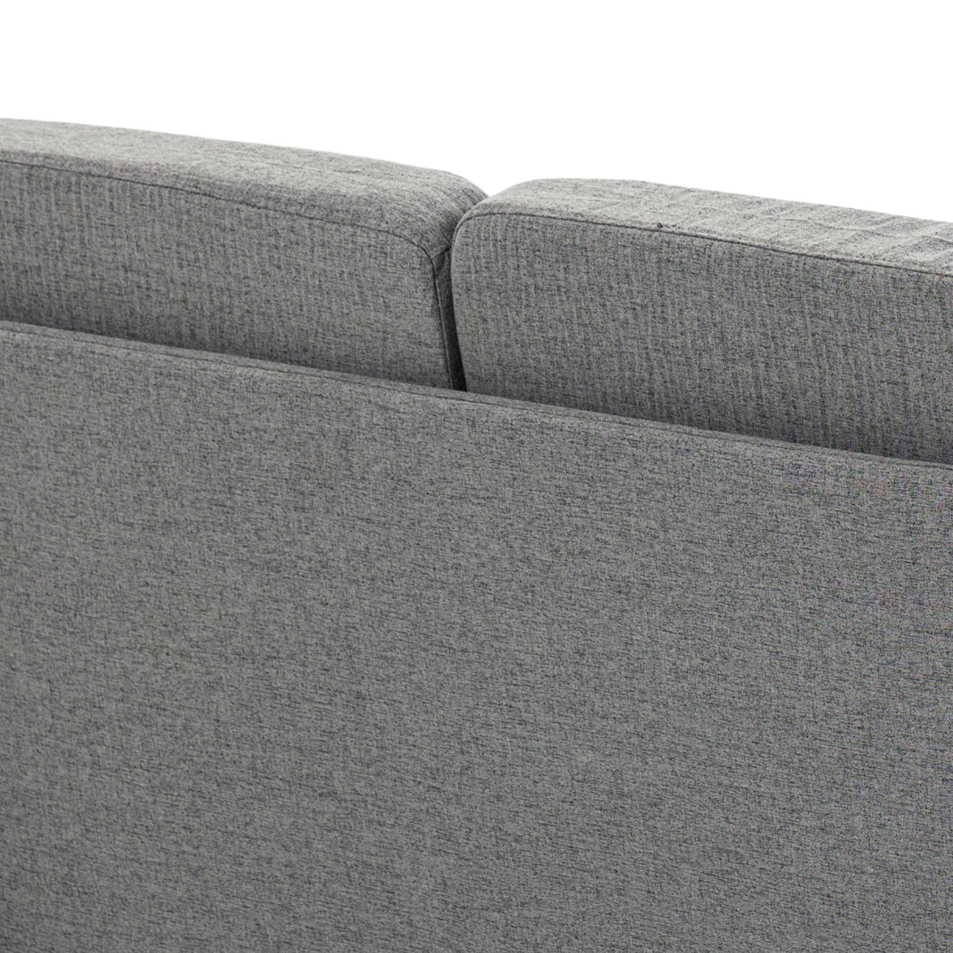 HOMCOM 55-inch Grey Upholstered Loveseat Sofa with Armrests, Sturdy Wood Legs