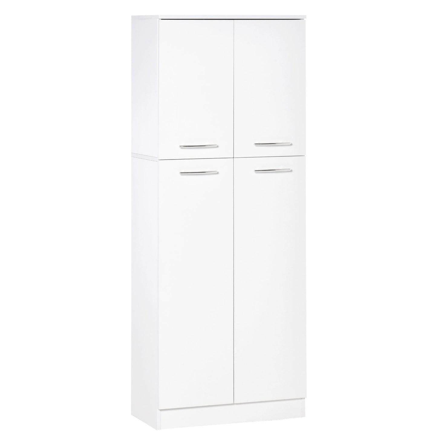 HOMCOM Pantry Cabinet White 61" Tall Freestanding